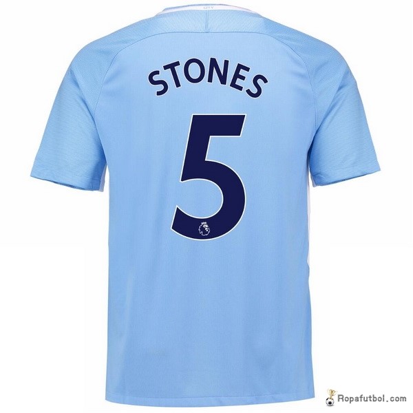 Camiseta Manchester City Replica Primera Ropa Stones 2017/18